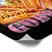 Glizzy Gobbler Meme Funny Hilarious Hot Dog Glizzy ポスター (角)