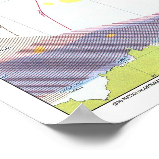 " Global: 1976 - Wale der Welt Wanderkarte ... ポスター (角)