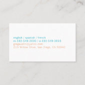 Global Communications Icon 名刺 (裏面)