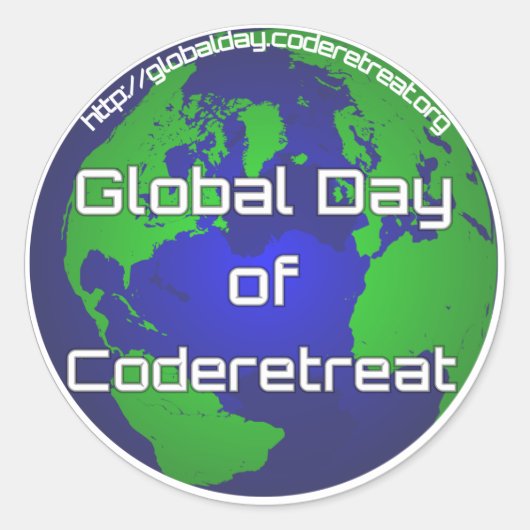 Global Day of Coderetreat 3"ステッカー ラウンドシール (正面)