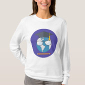 Global Education Graduation Cap Earth Smart Planet Tシャツ (正面)