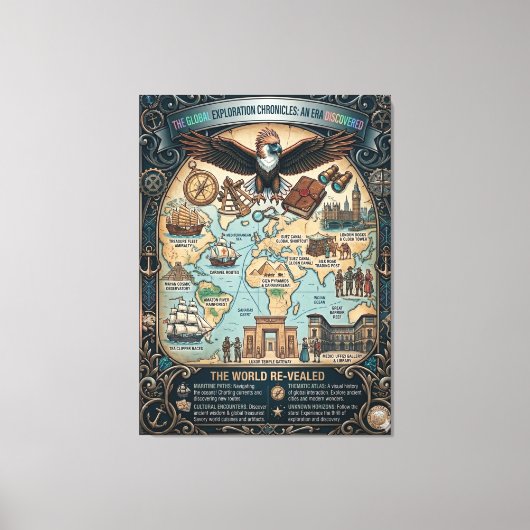 Global Exploration Chronicles キャンバスプリント (正面)