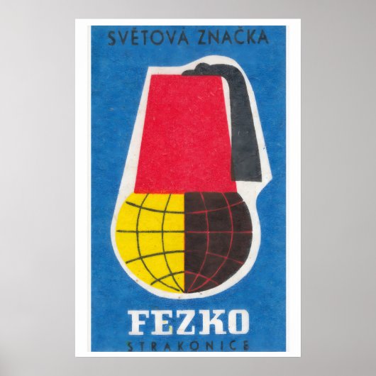 Global Fez Hat - Matchbox Print - Aesthetic Wall ポスター (正面)