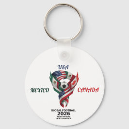 Global Football 2026 Keychain| Mexico USA Canada  キーホルダー
