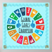 Global Goals Champion Poster Prints Wall Decor ポスター (正面)