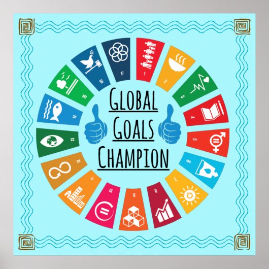 Global Goals Champion Poster Prints Wall Decor ポスター (正面)