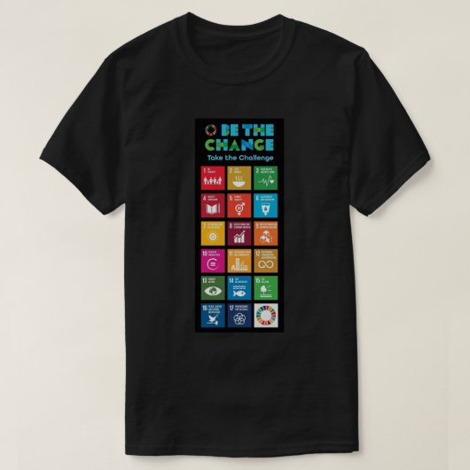 Global Goals Poster  UN SDGs 2030 Poster  United N Tシャツ (デザイン正面)