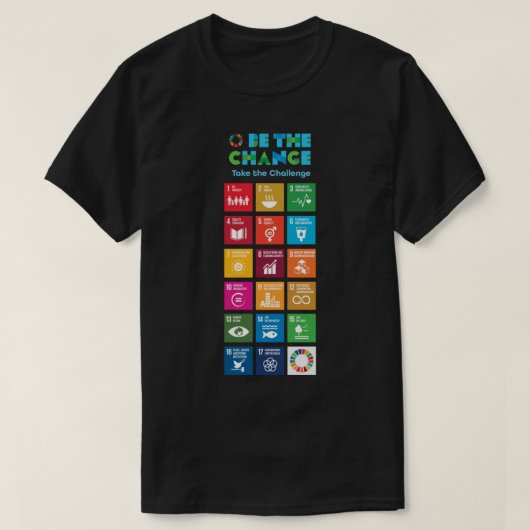 Global Goals Poster  UN SDGs 2030 Poster  United N Tシャツ (デザイン正面)