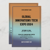 Global Innovations Tech Expo招待状カード 招待状 (正面/裏面)