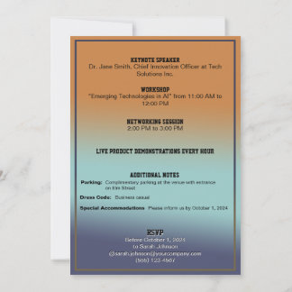 Global Innovations Tech Expo招待状カード 招待状