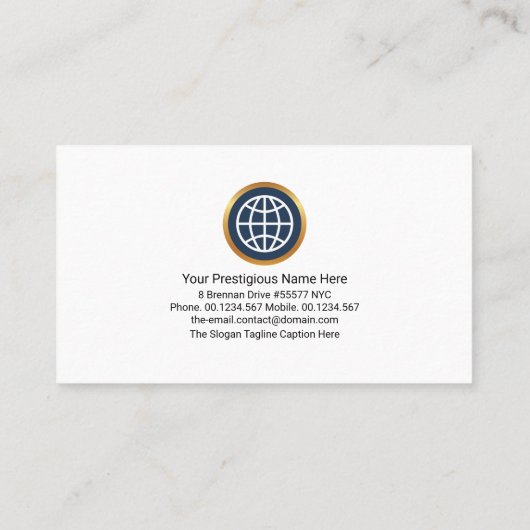 Global Intercepting Crisscross Pattern CEO創始者 名刺 (裏面)