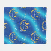 Global Joy to the World Modern Universal Peace  フリースブランケット (正面(横))