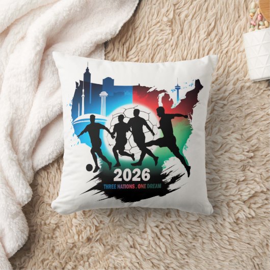 Global Soccer 2026 Three Nations. One Dream.  クッション (ブランケット)