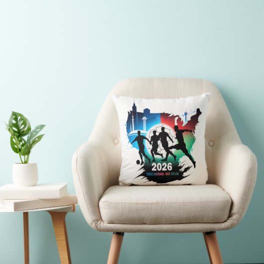 Global Soccer 2026 Three Nations. One Dream.  クッション (椅子)