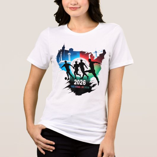 Global Soccer 2026 Three Nations. One Dream. トライブレンドTシャツ (正面)