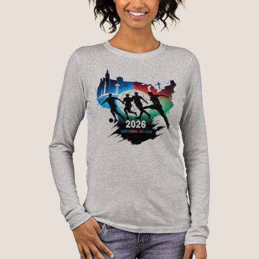 Global Soccer 2026 Three Nations. One Dream.  トライブレンドＴシャツ (正面)