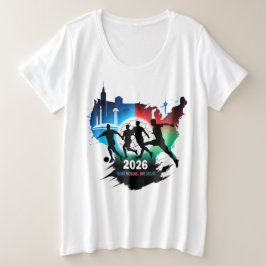 Global Soccer 2026 Three Nations. One Dream.  プラスサイズTシャツ