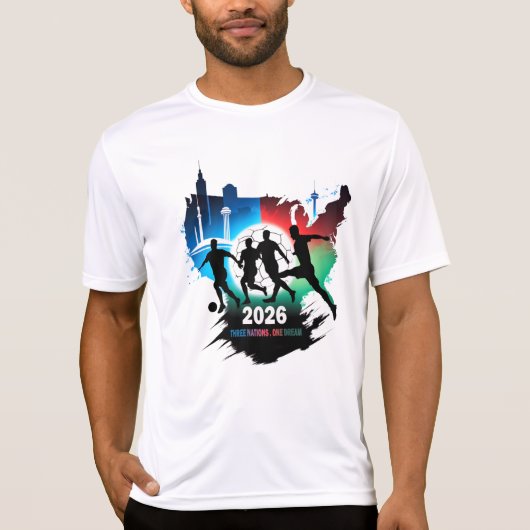Global Soccer 2026 Three Nations. One Dream.  Tシャツ (正面)