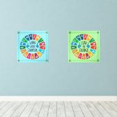 Global Sustainability Goals Poster Prints Wall Art (ウッドフロア)