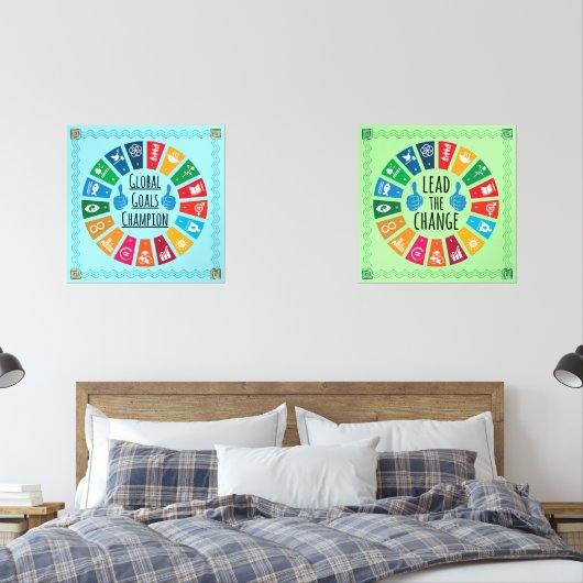 Global Sustainability Goals Poster Prints Wall Art (寝室)
