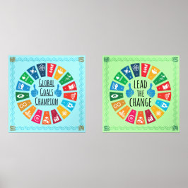 Global Sustainability Goals Poster Prints Wall Art