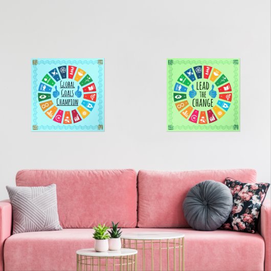 Global Sustainability Goals Poster Prints Wall Art (リビング)