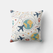 Global Travel Aviation Pattern (1) クッション (裏面)