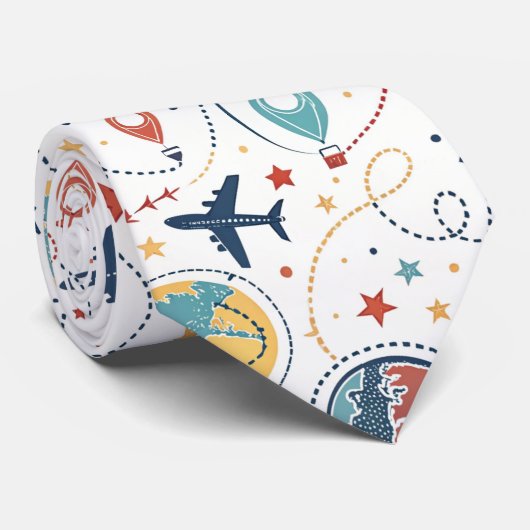 Global Travel Aviation Pattern (1) ネクタイ (ロール)