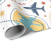 Global Travel Aviation Pattern (1) ラッピングペーパー (ロールコーナー)