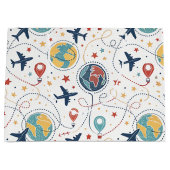 Global Travel Aviation Pattern (1) ラージペーパーバッグ (正面)
