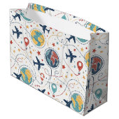 Global Travel Aviation Pattern (1) ラージペーパーバッグ (裏面アングル)