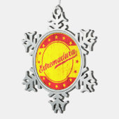 Global Traveler - Extremadura，スペイン スノーフレークピューターオーナメント (右)