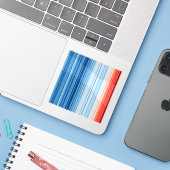 Global Warming Stripes Earth Climate Change シール (ノートパソコンとiPhone)