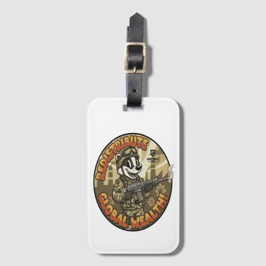 Global Wealth Badger Luggage Tag ラゲッジタグ (正面縦)