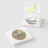Global Wealth Badger Stone Coaster ストーンコースター (横)