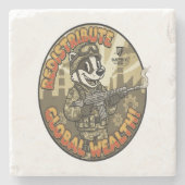 Global Wealth Badger Stone Coaster ストーンコースター (正面)