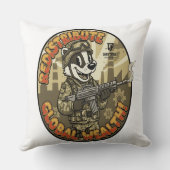 Global Wealth Badger Throw Cushion クッション (裏面)