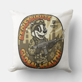 Global Wealth Badger Throw Cushion クッション