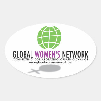 Global Women's Networkステッカー 楕円形シール