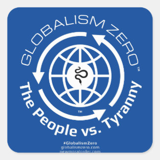 Globalism Zero™ホワイトサークルロゴスタンプ スクエアシール