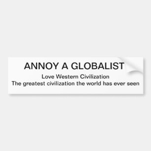 globalistを悩まして下さい バンパーステッカー