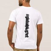 globalplugのライムグリーンのブラジルのティーの黒のロゴ tシャツ (裏面)