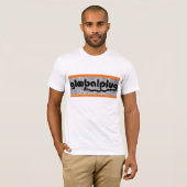 globalplugのライムグリーンのブラジルのティーの黒のロゴ tシャツ (正面フル)