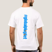 globalplugnetブラックティーオレンジ/青パターン tシャツ (裏面)