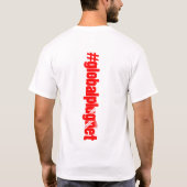 globalplugnetブラックティー8ボール写真ロゴ tシャツ (裏面)