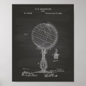 Globe 1888特許技術Chalkboard ポスター (正面)
