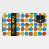 Globe iPhone 'Name'黄色のiPhoneケース Case-Mate iPhoneケース (裏面(横))