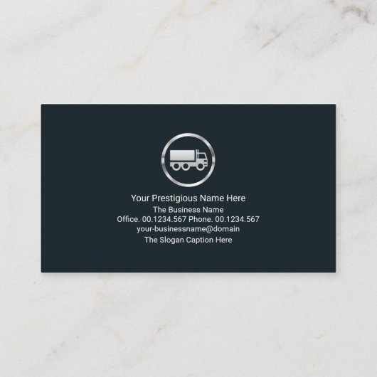 Globe Layersセミトラック·ロジスティクス·ドライバ 名刺 (裏面)