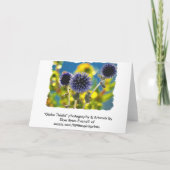 GLOBE THISTLEグリーティングカード カード (裏面)