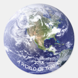 Globe World of 感謝してい - Circle Sticker ラウンドシール